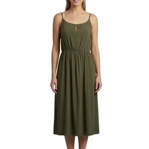 Velvet Torch Keyhole Neck Dress Olive Green Size Small NWT